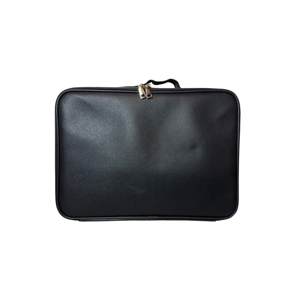 Professional Black Makeup Train Case Organizer Wi… - image 1